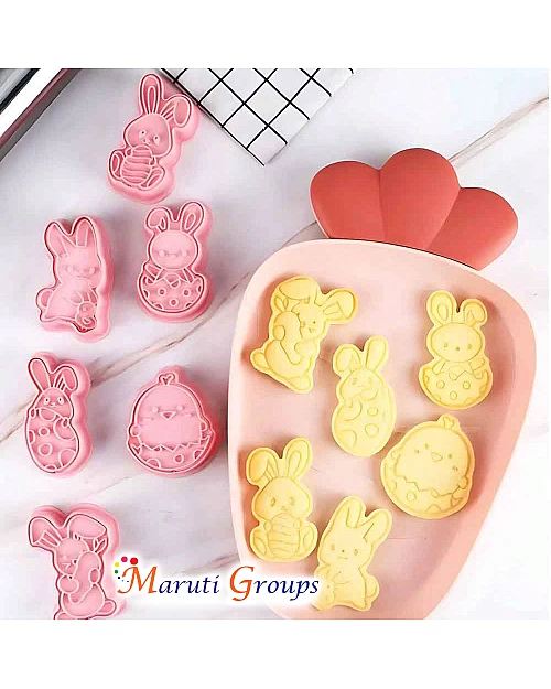 6pcs Easter Rabbit, Egg, Chick Cookie Cutter Set