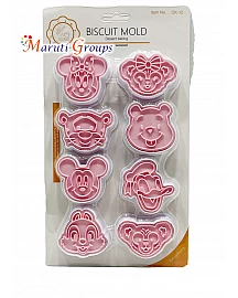 Mickey Mouse Minnie Mouse Pooh Tigger Donald Duck Cookie and Press Cutter 