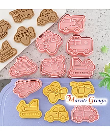 Transport - Car Plane Boat Rocket  Police car Cookie and Press Cutter 