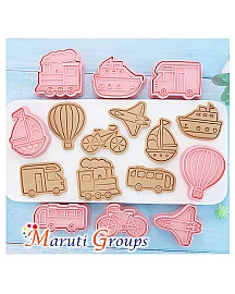 Transport - Car Plane Boat Bus Cookie and Press Cutter 