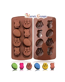 Easter Egg Moulds, Easter Egg Bunny Basket Shape Mould Silicone Chocolate Jelly Cake Baking Mould for Easter Day