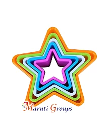 5pc Plastic Star Cookie Cutter Set - Multi-Color