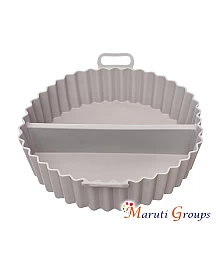 Silicone Air Fryer Tray with Small Silicone Hand – Divided for Versatile Cooking
