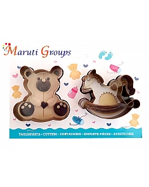 Teddy Bear & Rocking Horse Cookie Cutter Set