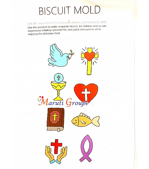 Communion Cookie Cutter Set - Cross, Prayer, Dove of Peace, Fish, Holy Grail Cookie Cutters