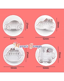 Vehicles / Transport Plunger Cutter Set - Car, Airplane, Train, Ship Cookie Cutters