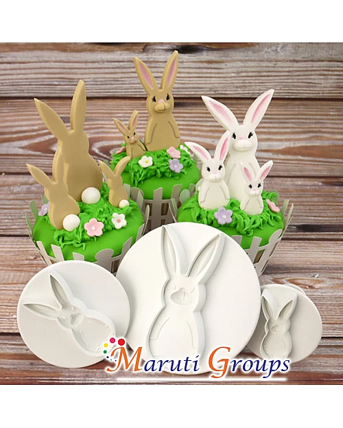 3pc Bunny / Rabbit Plunger Cutter Set