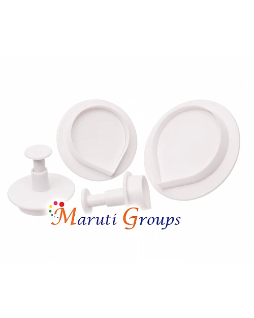 3pc Calla Lily & Rose Petal Plunger Cookie Cutter Set