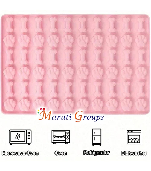Dog Bone and Paw Silicone Mould – Puppy Treat & Biscuit Making Mold (29.7cm x 20cm)