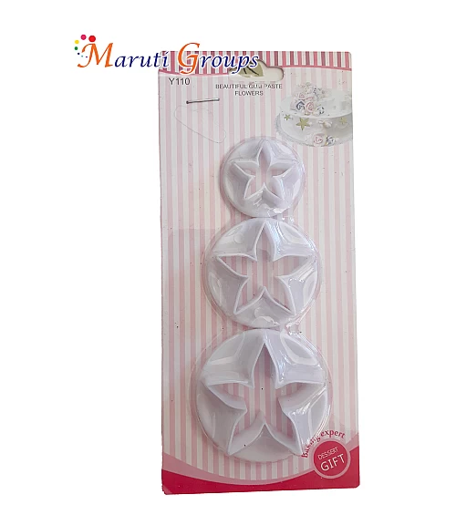 Starfish Flower Plunge Fondant Cutter (Set of 3)