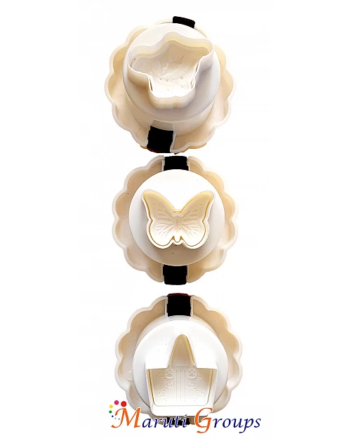 3pc Butterfly Plunger Cookie Cutter