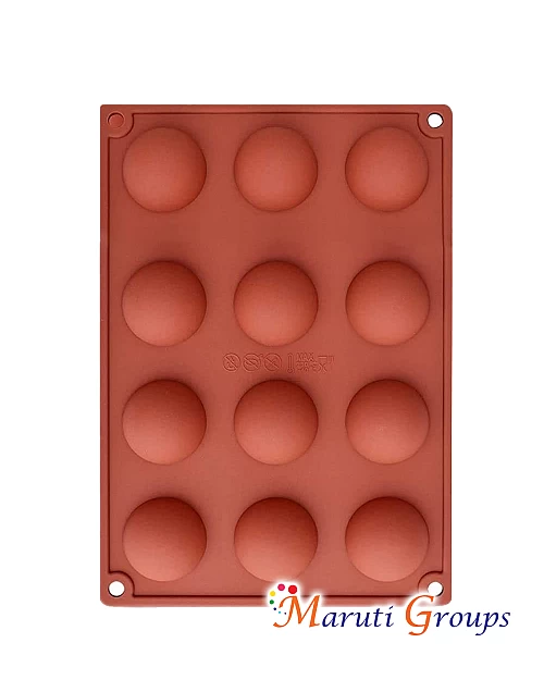 Half Sphere Chocolate Silicone Mould – 4.5cm Diameter (Mould Size: 17cm x 29cm)