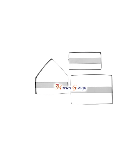 3D Gingerbread House Cutter Set of 3 - Stainless Steel