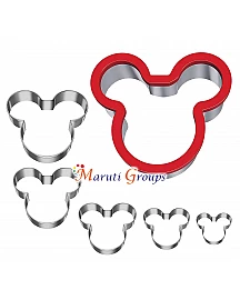 6pc Mickey Mouse Cookie Cutter - Stainless Steel 