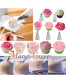 7 pc Fondant Rose Icing Nozzles Set