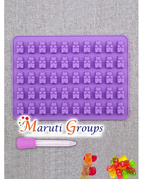 2pc Jelly Baby / Bear and Silicone Dropper Chocolate Silicone Mould – (19cm x 13.8cm)