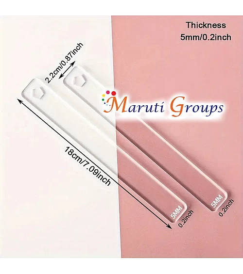 2 Pcs Acrylic Clay Roller Guides – Fondant Thickness Guide Sticks