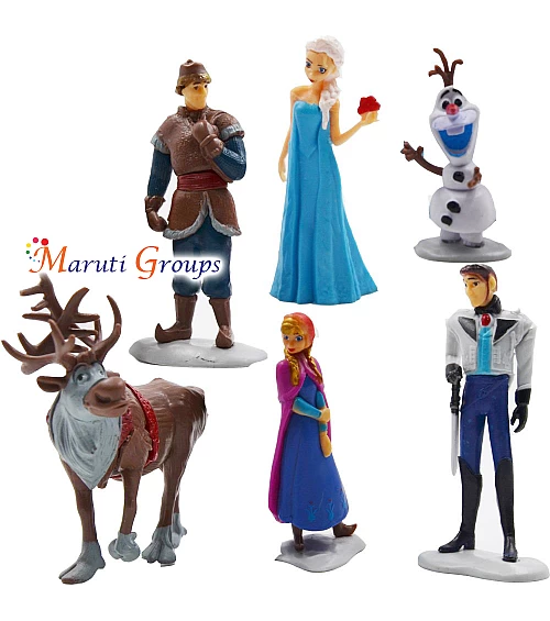 6pc Frozen 3D Cake Topper Set – Anna, Elsa, Kristoff, Hans, Sven & Olaf Figurines