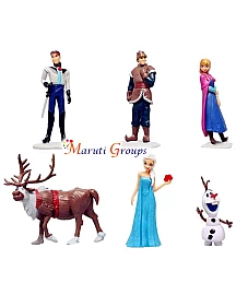 6pc Frozen 3D Cake Topper Set – Anna, Elsa, Kristoff, Hans, Sven & Olaf Figurines