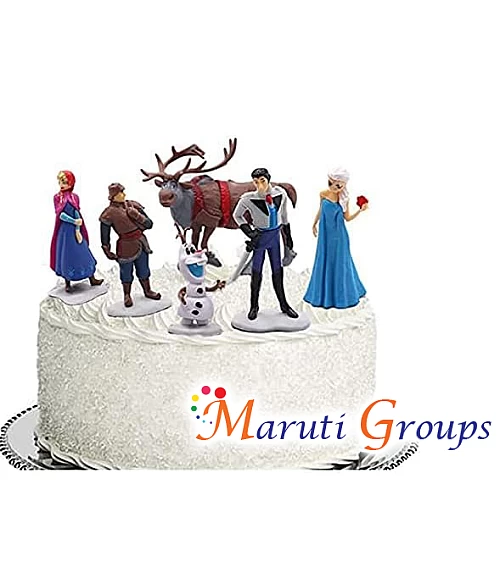 6pc Frozen 3D Cake Topper Set – Anna, Elsa, Kristoff, Hans, Sven & Olaf Figurines