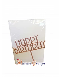 Happy Birthday Cake Topper for cake decorating -  Pink - Design 2