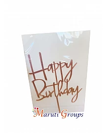 Happy Birthday Cake Topper for cake decorating -  Pink - Design 2