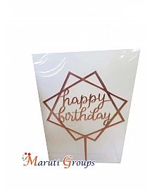 Happy Birthday Cake Topper for cake decorating -  Pink - Design 2