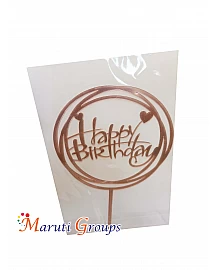 Happy Birthday Cake Topper for cake decorating -  Pink - Design 2