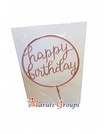 Happy Birthday Cake Topper for cake decorating -  Pink - Design 1