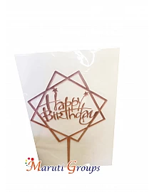 Happy Birthday Cake Topper for cake decorating -  Pink - Design 1