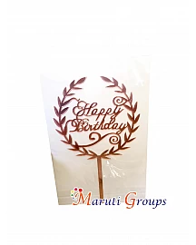 Happy Birthday Cake Topper for cake decorating -  Pink - Design 1