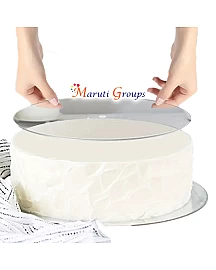 1pc Acrylic Cake Disc - Round Transparent Acrylic Cake Pan for Cake Decorating (10 Inch)