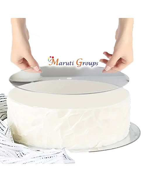1pc Acrylic Cake Disc - Round Transparent Acrylic Cake Pan for Cake Decorating (10 Inch)