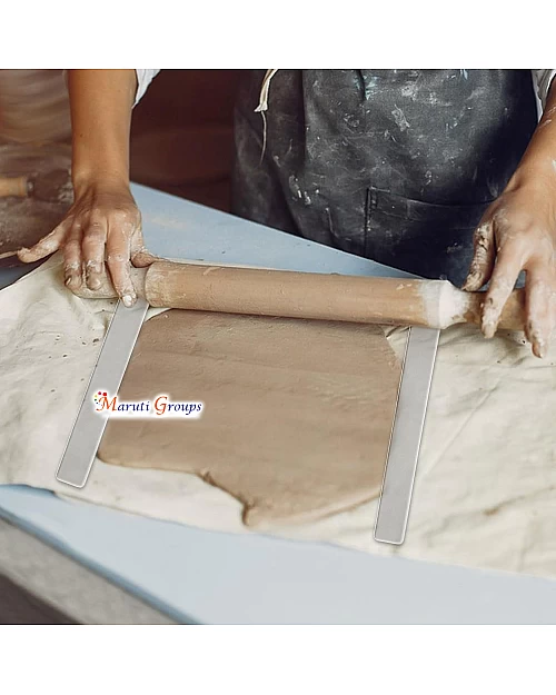 2 Pcs Acrylic Clay Roller Guides – Fondant Thickness Guide Sticks