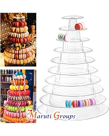 10-layer Round Macaron Tower Cake Stand Macaron Display Rack for Wedding Birthday Dessert Stand Cake Plate