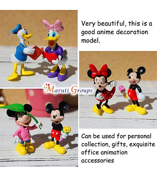 6pcs Mickey Minnie Character Set – 3D Standing Cake Decorations for Birthday Parties