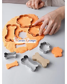 6pc Dog Bone and Paw Cookie Cutter - Stainless steel