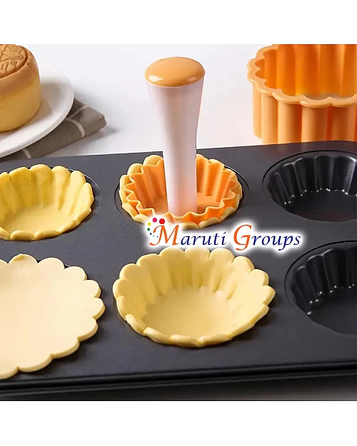 Plastic Pastry Tamper Set – 2pc Double-Sided Tart Shell Molds