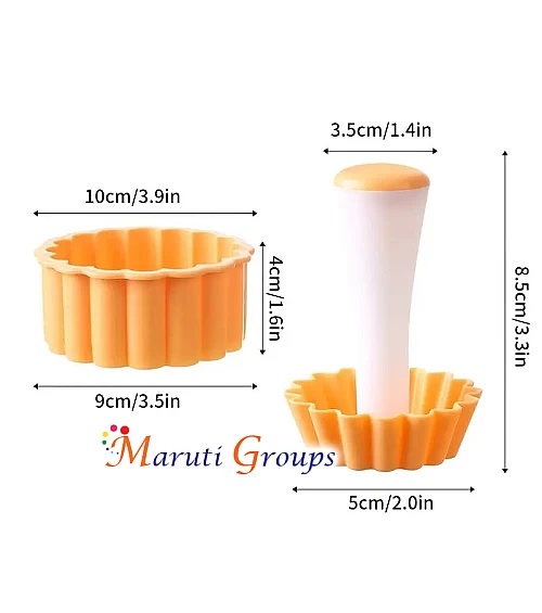 Plastic Pastry Tamper Set – 2pc Double-Sided Tart Shell Molds