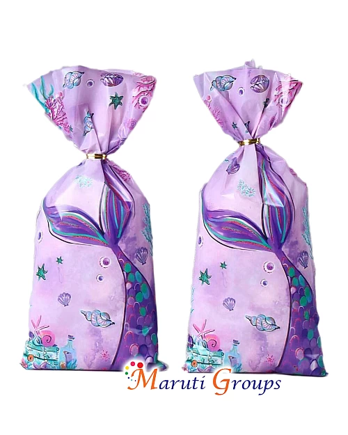 25pcs Lot DIY Mermaid Tail Theme Candy Bags – Gift Bags, Cellophane Bags for Sweets & Chocolate (27.5cm x 13.5cm)
