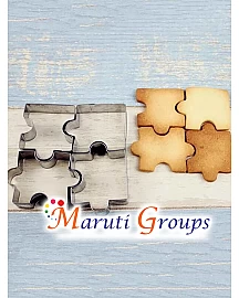 4pcs Stainless Steel Cookie Mold, Jigsaw Puzzle Shaped Cookie Cutter For Kitchen