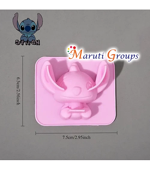 Disney Stitch 3D Silicone Mould – Cartoon Character Mold (6.5cm x 7.5cm)