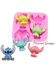 Disney Stitch 3D Silicone Mould – Cartoon Character Mold (4 Cavity, 14cm x 14.5cm)
