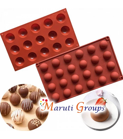 Half Sphere Chocolate Silicone Mould - 3cm Diameter