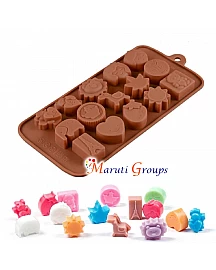 Elephant Love Strawberry Sun leaves Chocolate Silicone Mould 