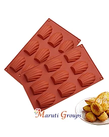 1pc Nonstick Silicone Madeleine Mold – Oven & Freezer Safe