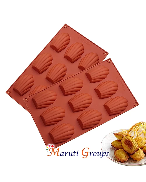 1pc Nonstick Silicone Madeleine Mold – Oven & Freezer Safe