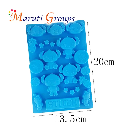 Disney Stitch 3D Silicone Mould - Size 13.5cm x 20cm