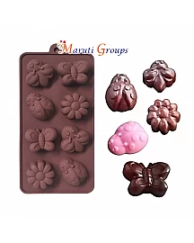 Lady Bug Butterfly Flower Chocolate Silicone Mould 