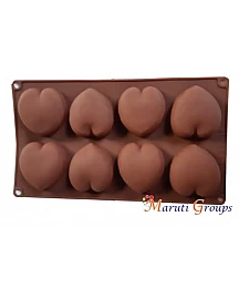 Heart Chocolate Silicone Mold - 8 Cavity 